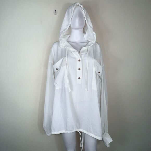 Heyson Dolman Sleeve Hooded Blouse with Drawstring Waist - Picture 4 of 13